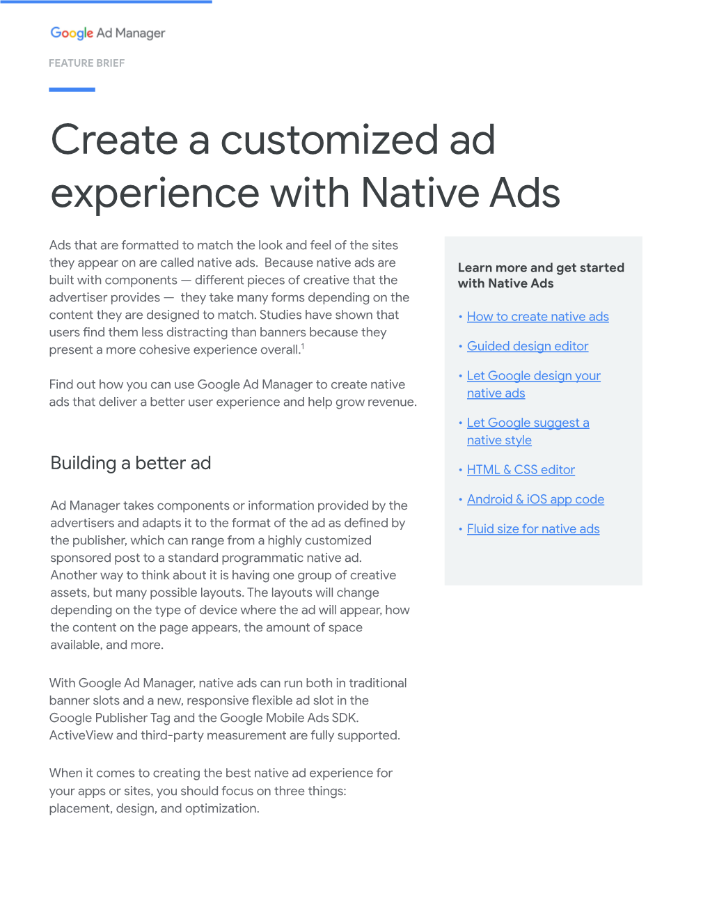 Create a Customized Ad Experience with Native Ads