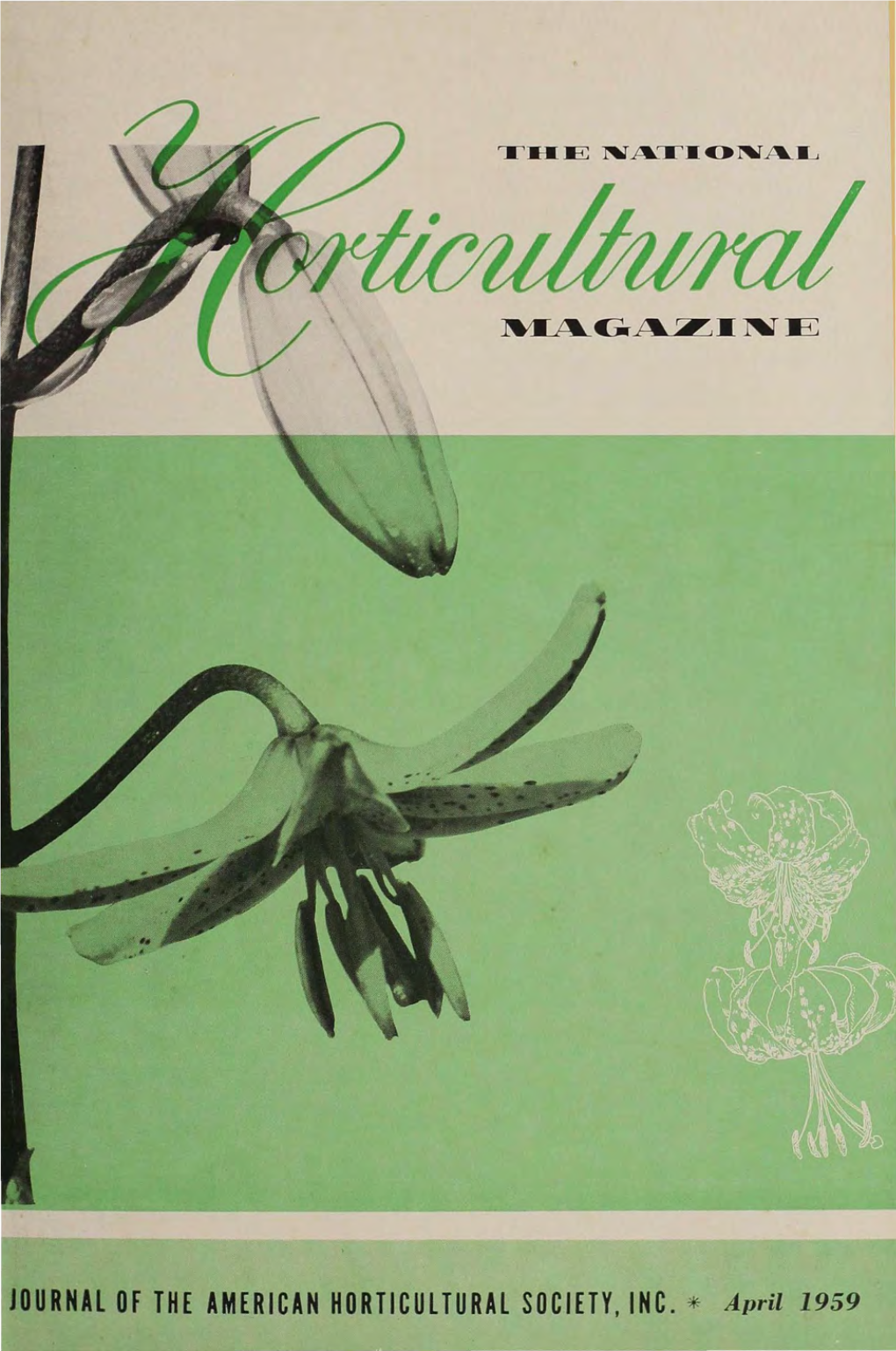 April 1959 the National HORTICULTURAL Magazine