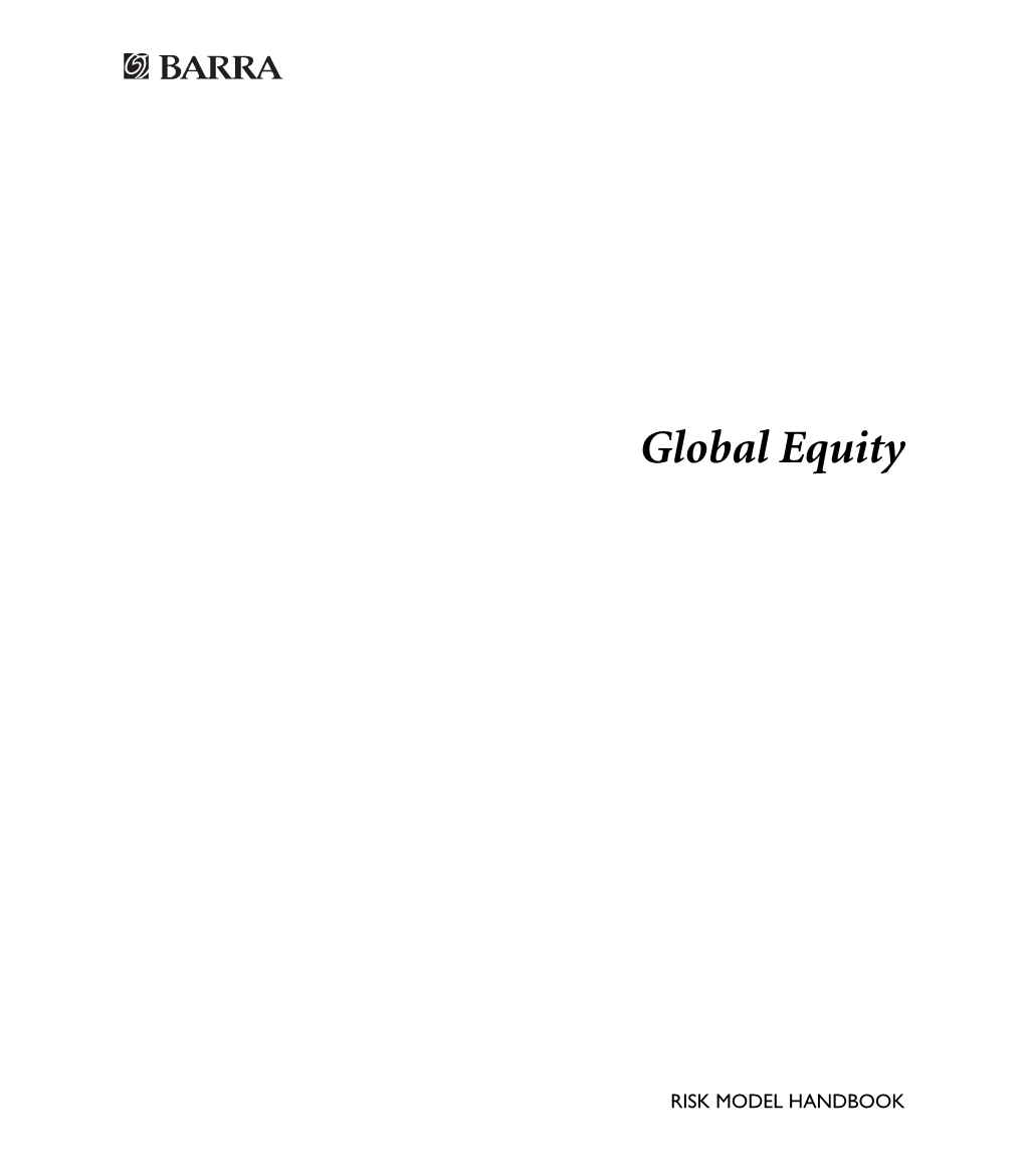 Global Equity Model (GEM) Handbook