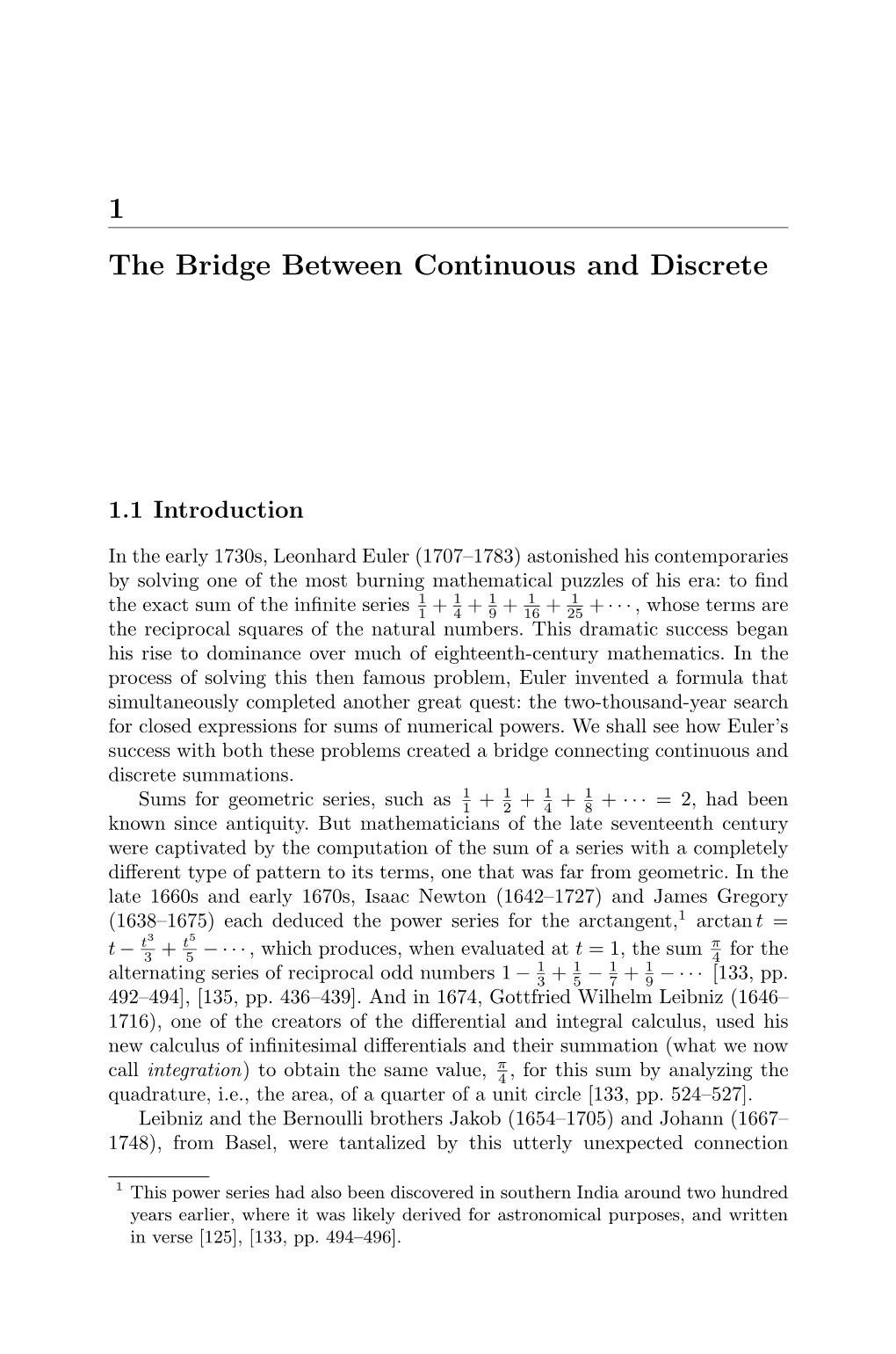 1 the Bridge Between Continuous and Discrete