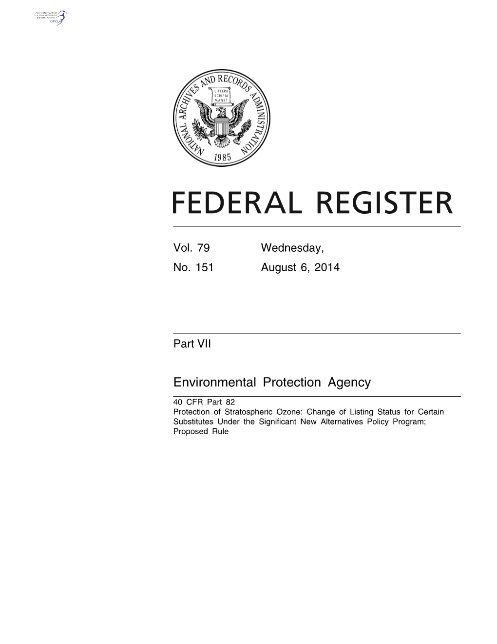 Environmental Protection Agency