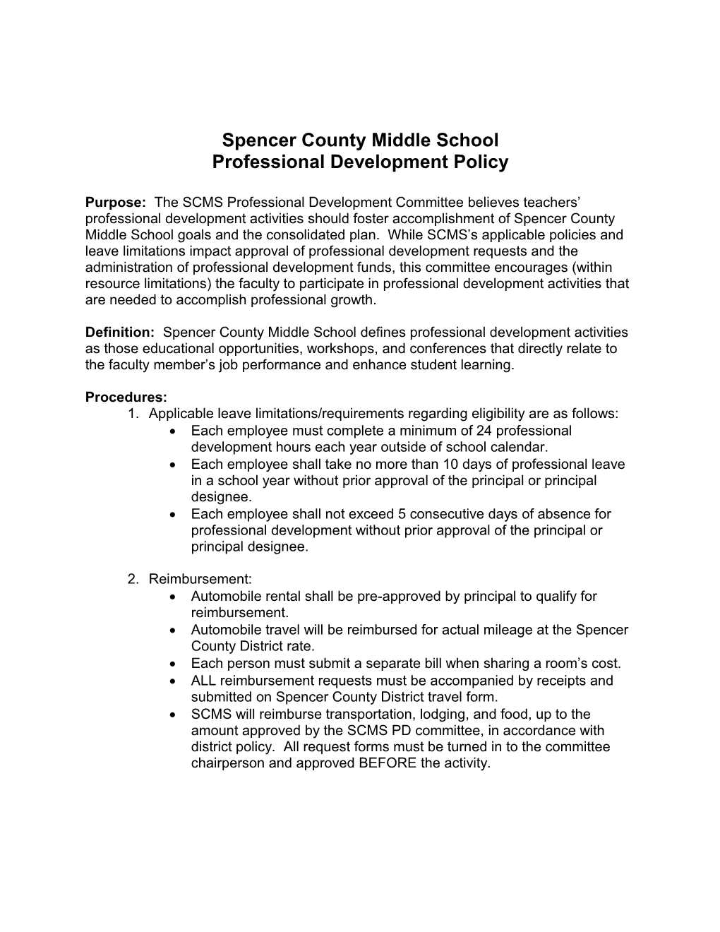 Spencer County Middle School