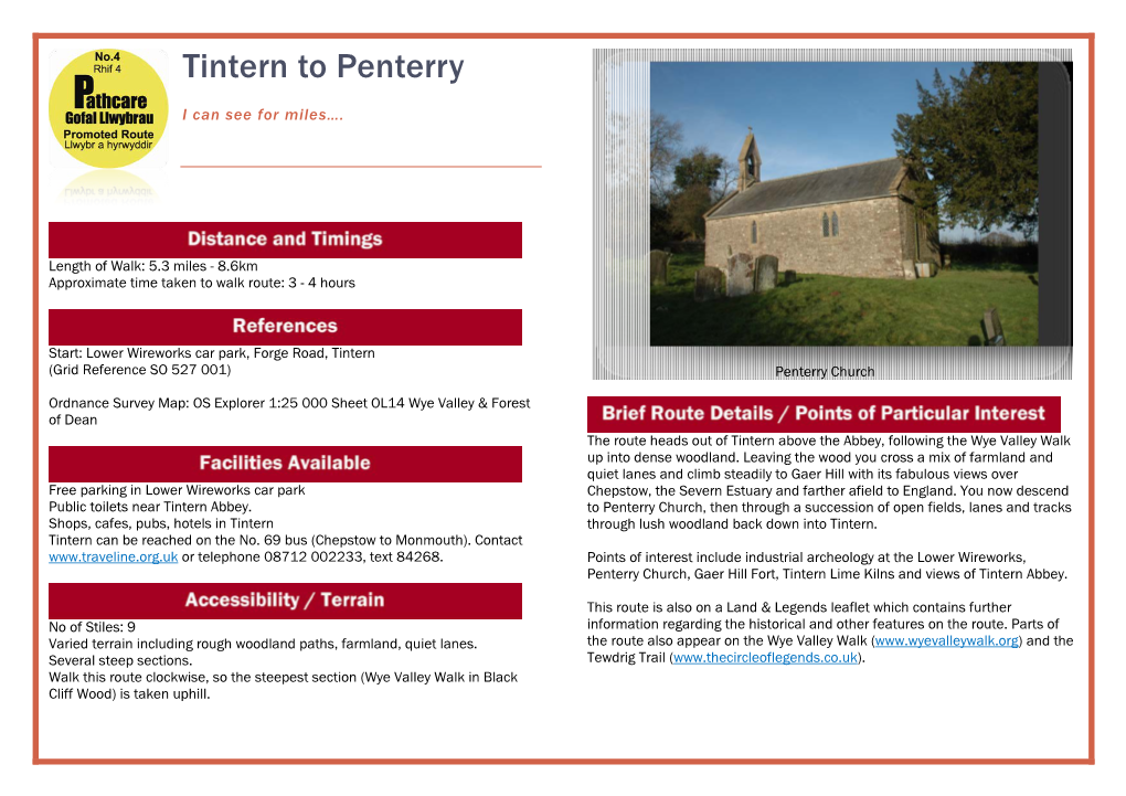 Tintern to Penterry