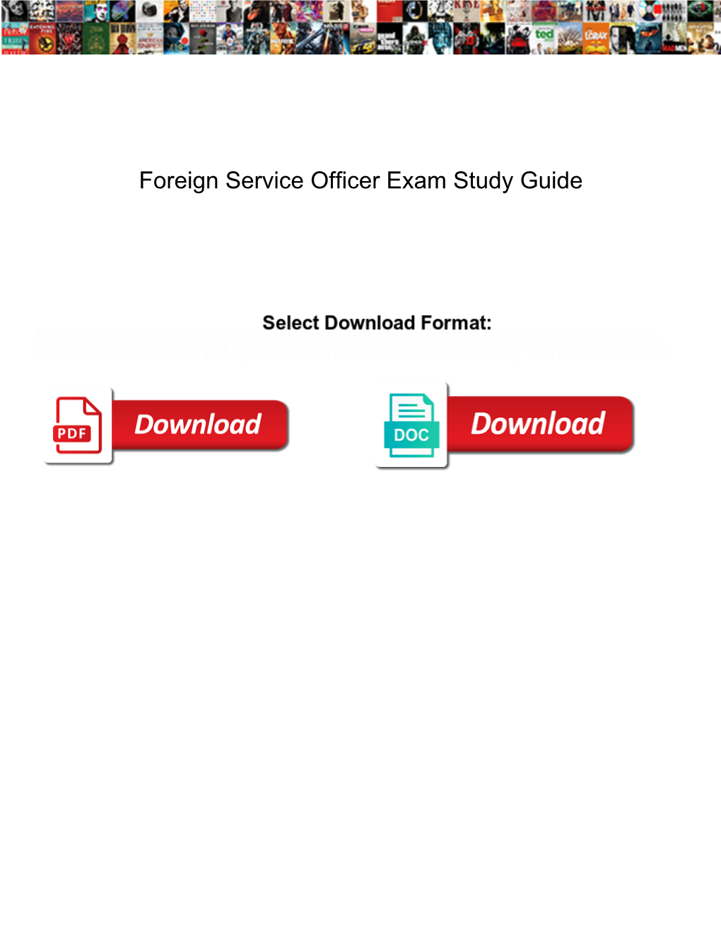 Foreign Service Officer Exam Study Guide