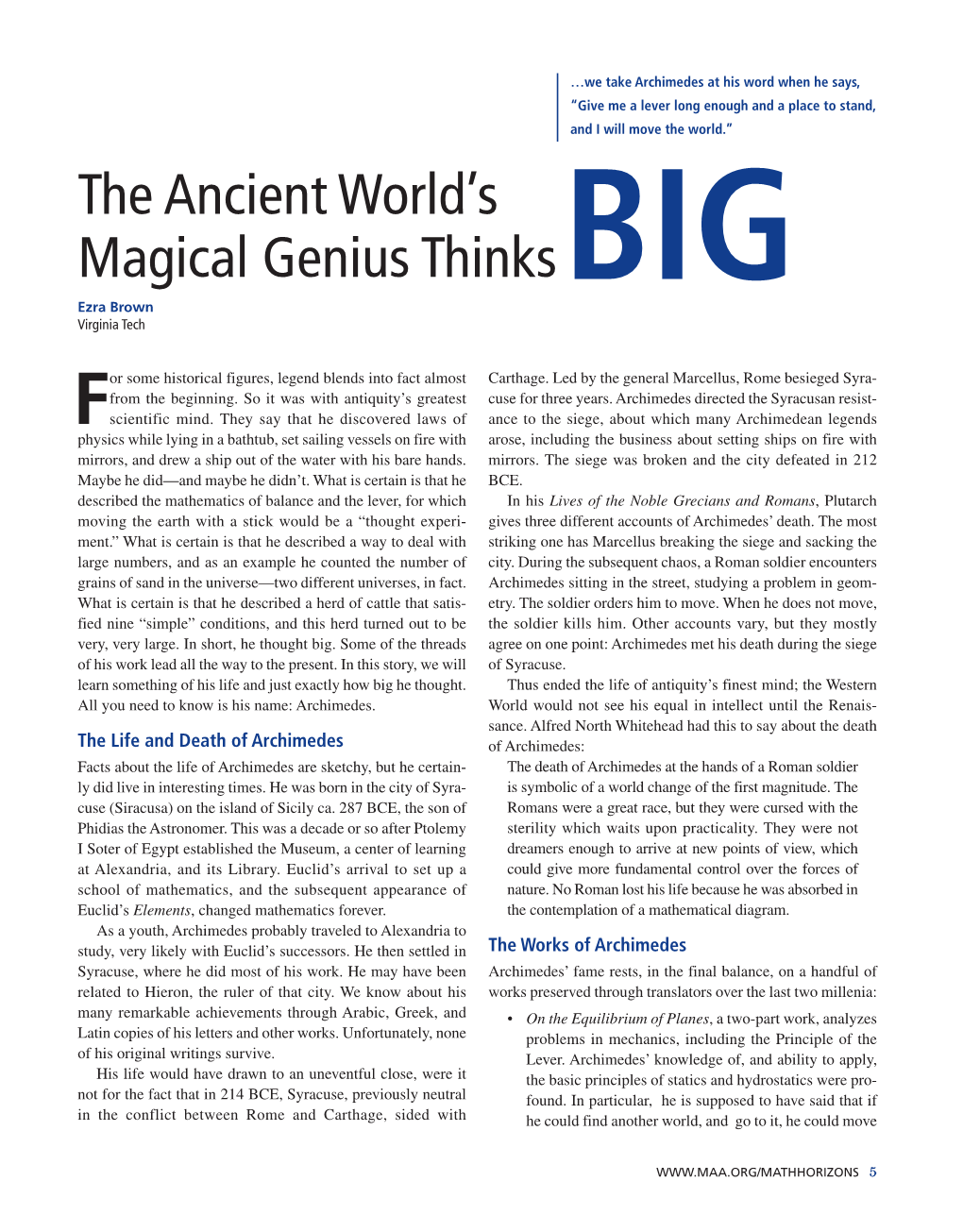 The Ancient World's Magical Genius Thinks