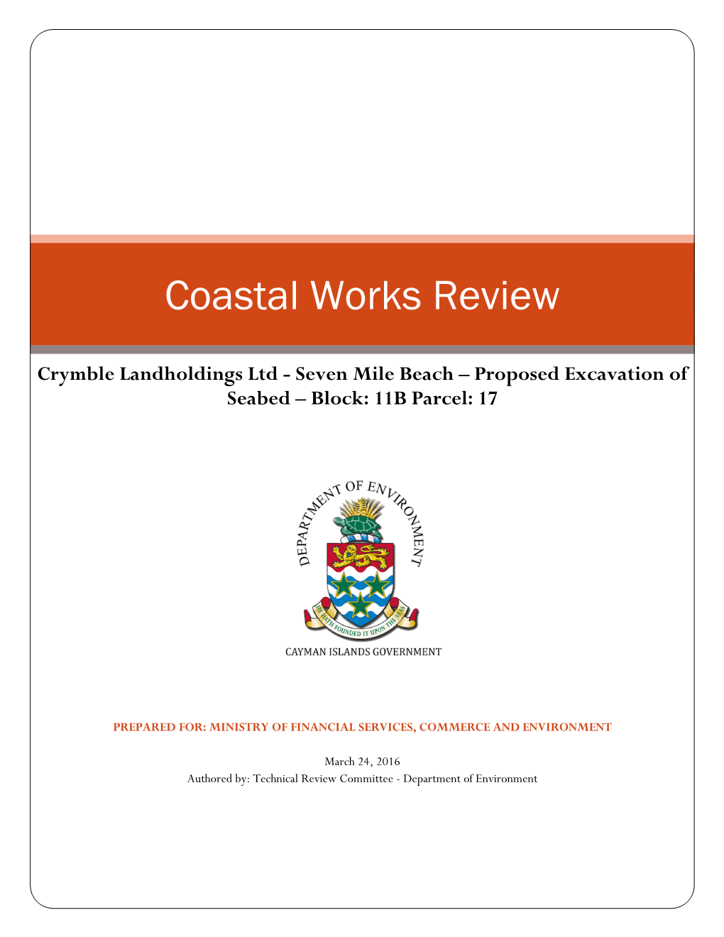 Coastal Works Review – Seven Mile Beach