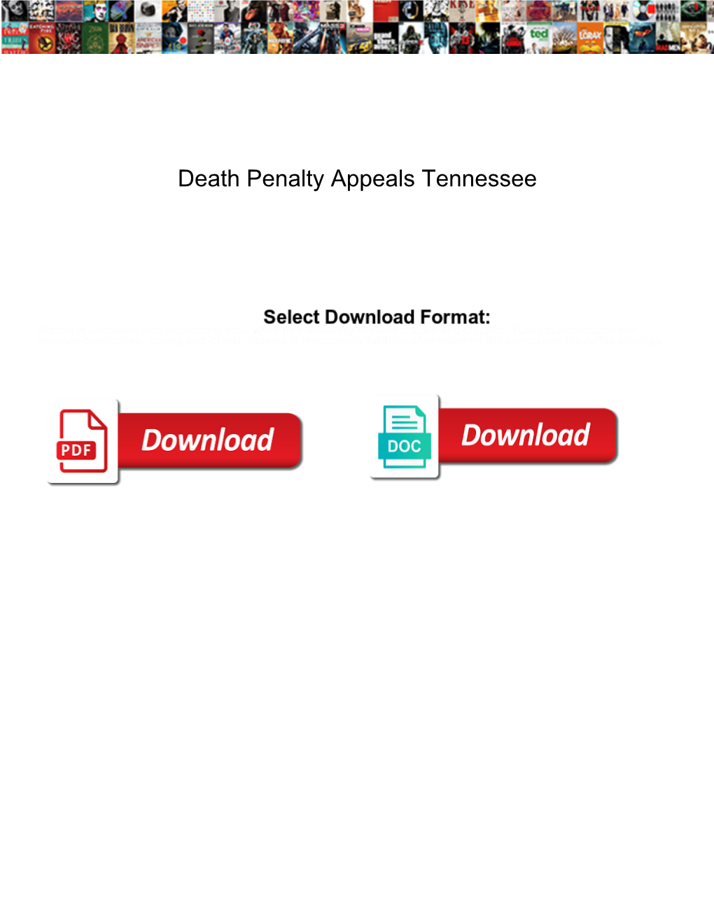 Death Penalty Appeals Tennessee