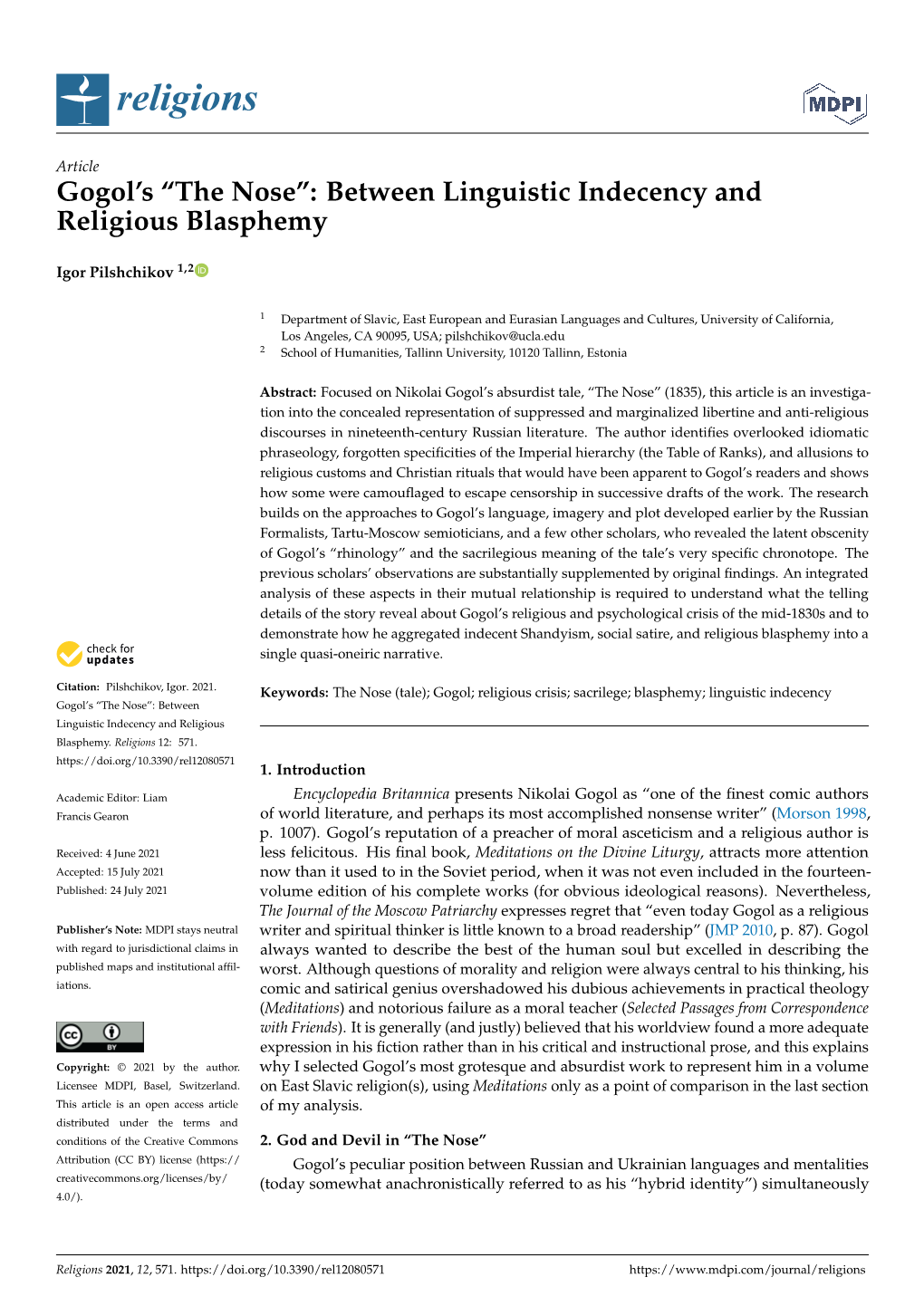 Between Linguistic Indecency and Religious Blasphemy