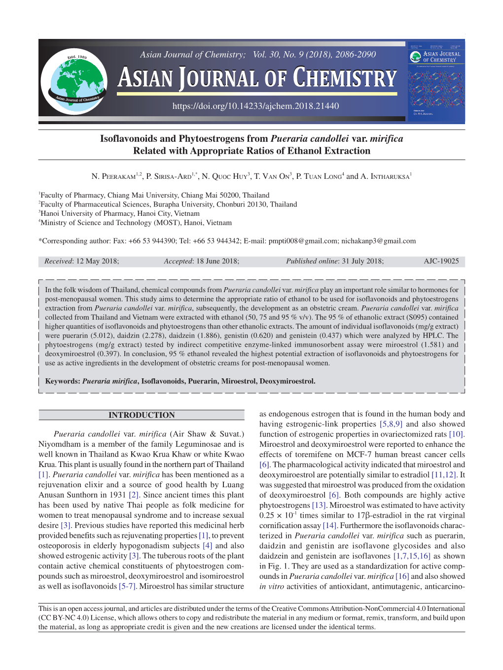 Asian Journal of Chemistry Asian Journal of Chemistry