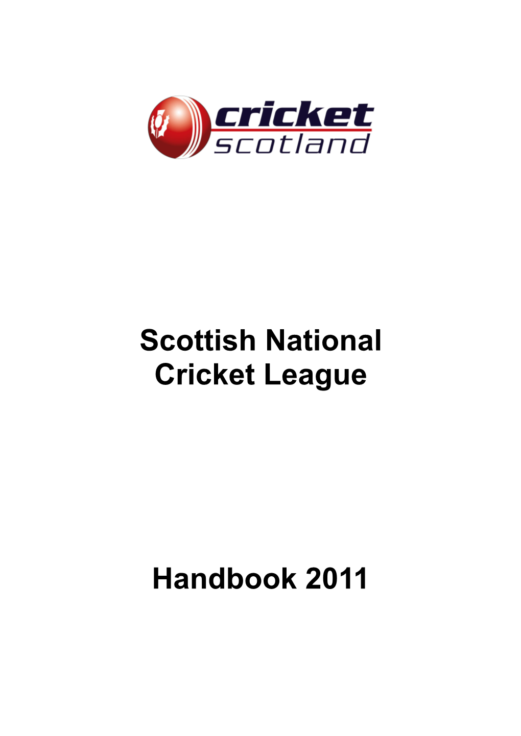 Scottish National Cricket League Handbook 2011