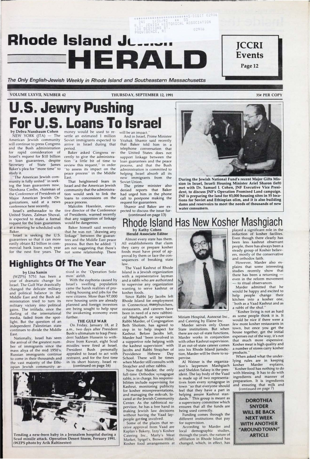 HERALD Page 12 the Only English-Jewish Weekly in Rhode Island and Southeastern Massachusetts