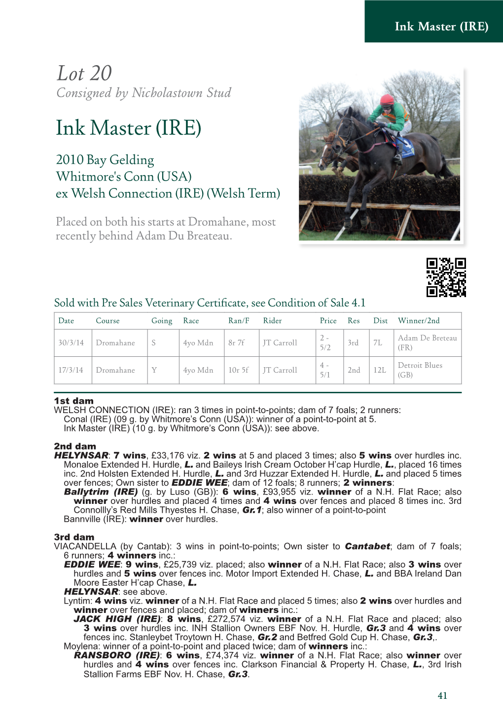 Lot 20 Ink Master (IRE)