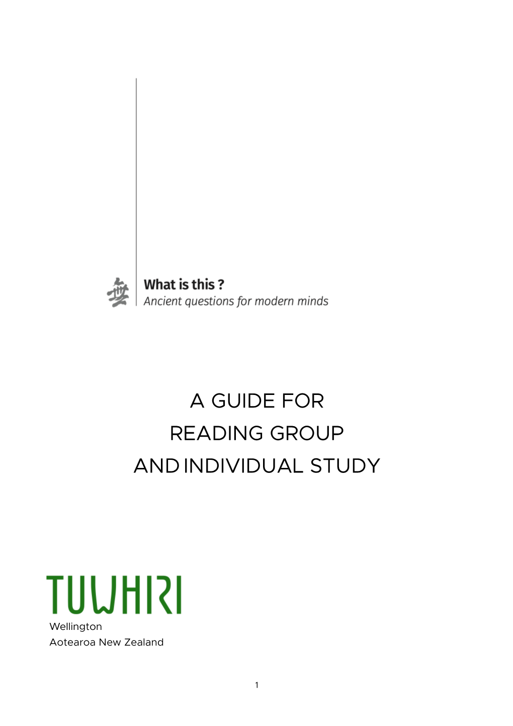 Reading Group Guide for What Is This? FINAL