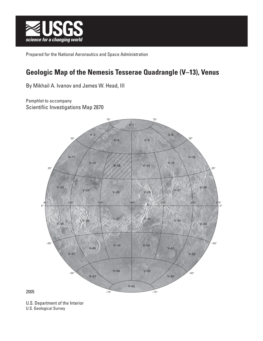 Geologic Map of the Nemesis Tesserae Quadrangle (V–13), Venus