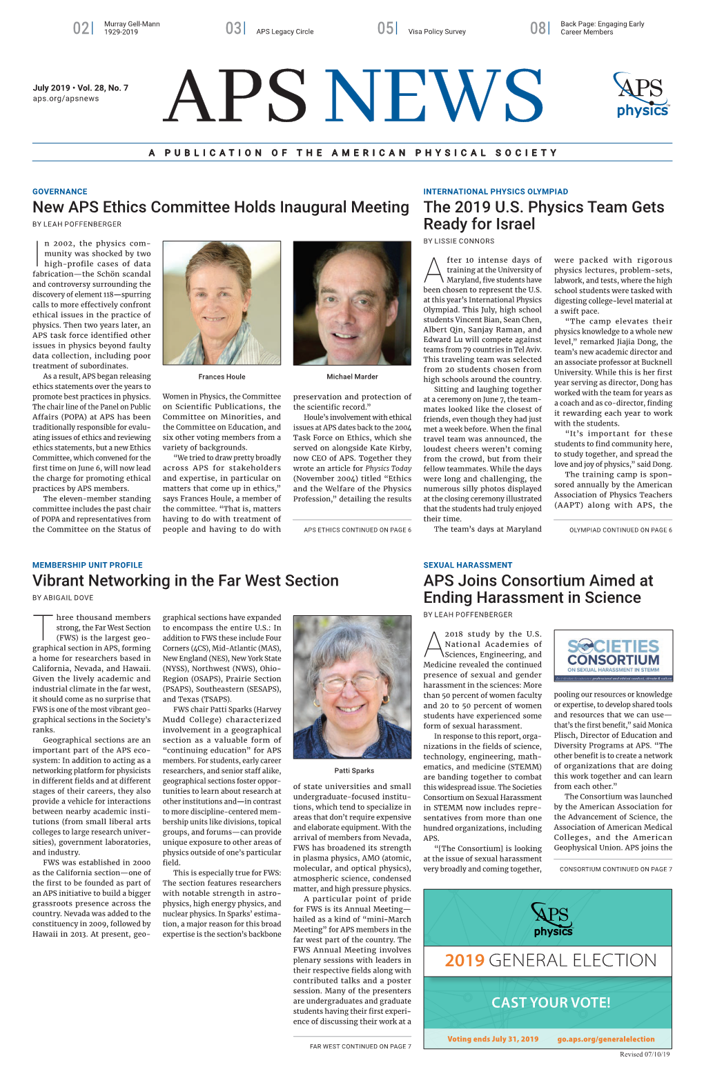 APS News July 2019, Vol. 28, No.7