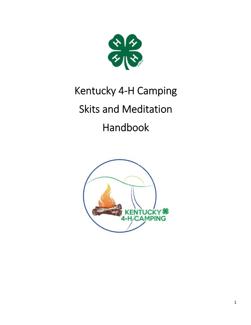 Kentucky 4-H Camping Skits and Meditation Handbook