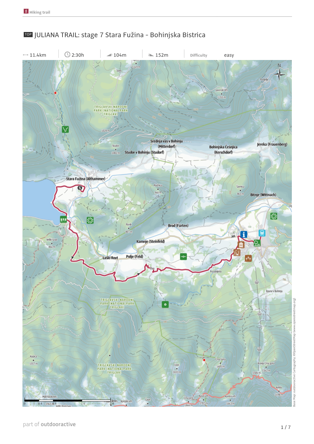 JULIANA TRAIL: Stage 7 Stara Fužina - Bohinjska Bistrica