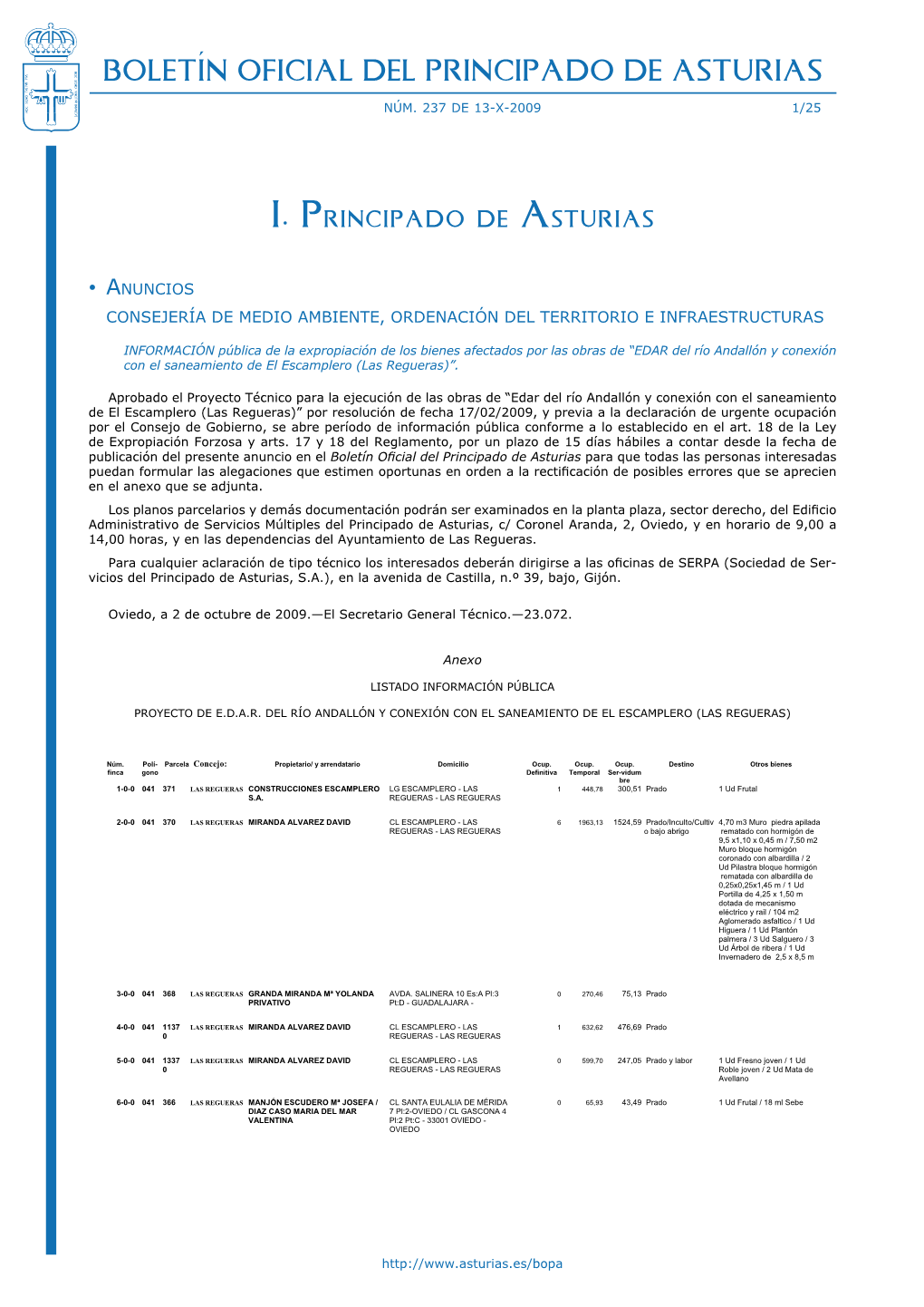 Boletín Oficial Del Principado De Asturias