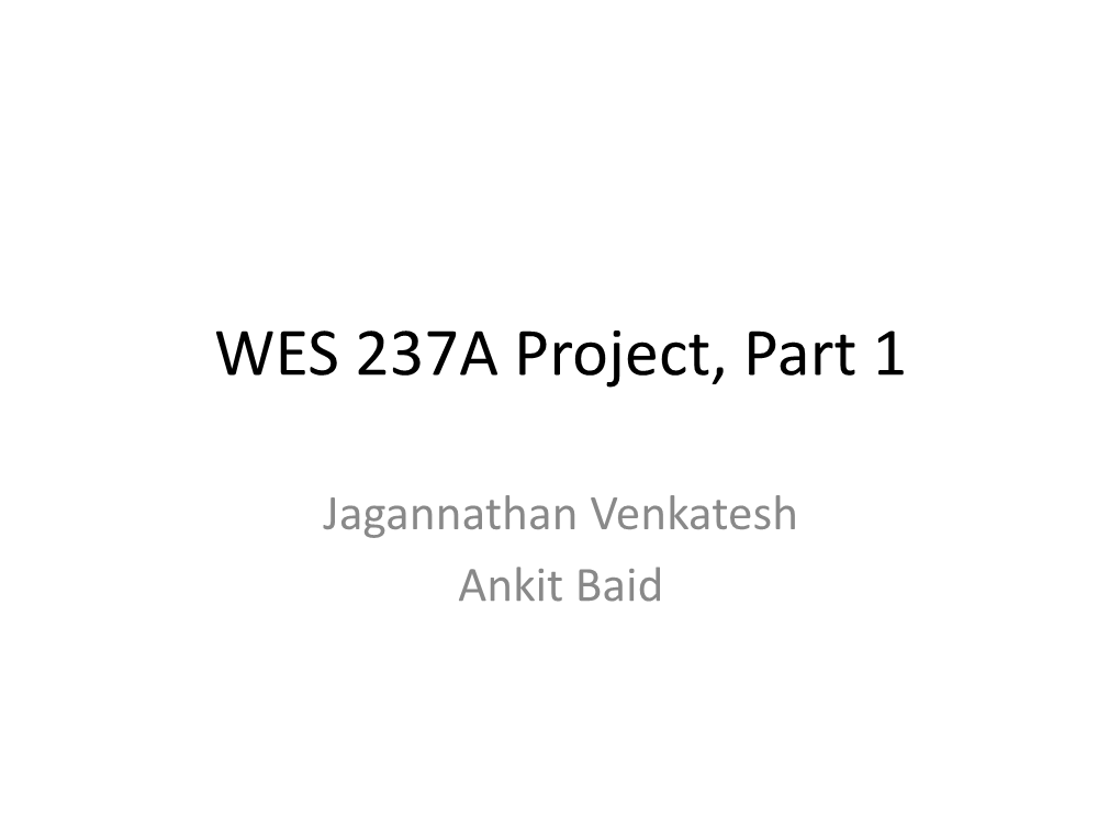 WES 237A Project, Part 1