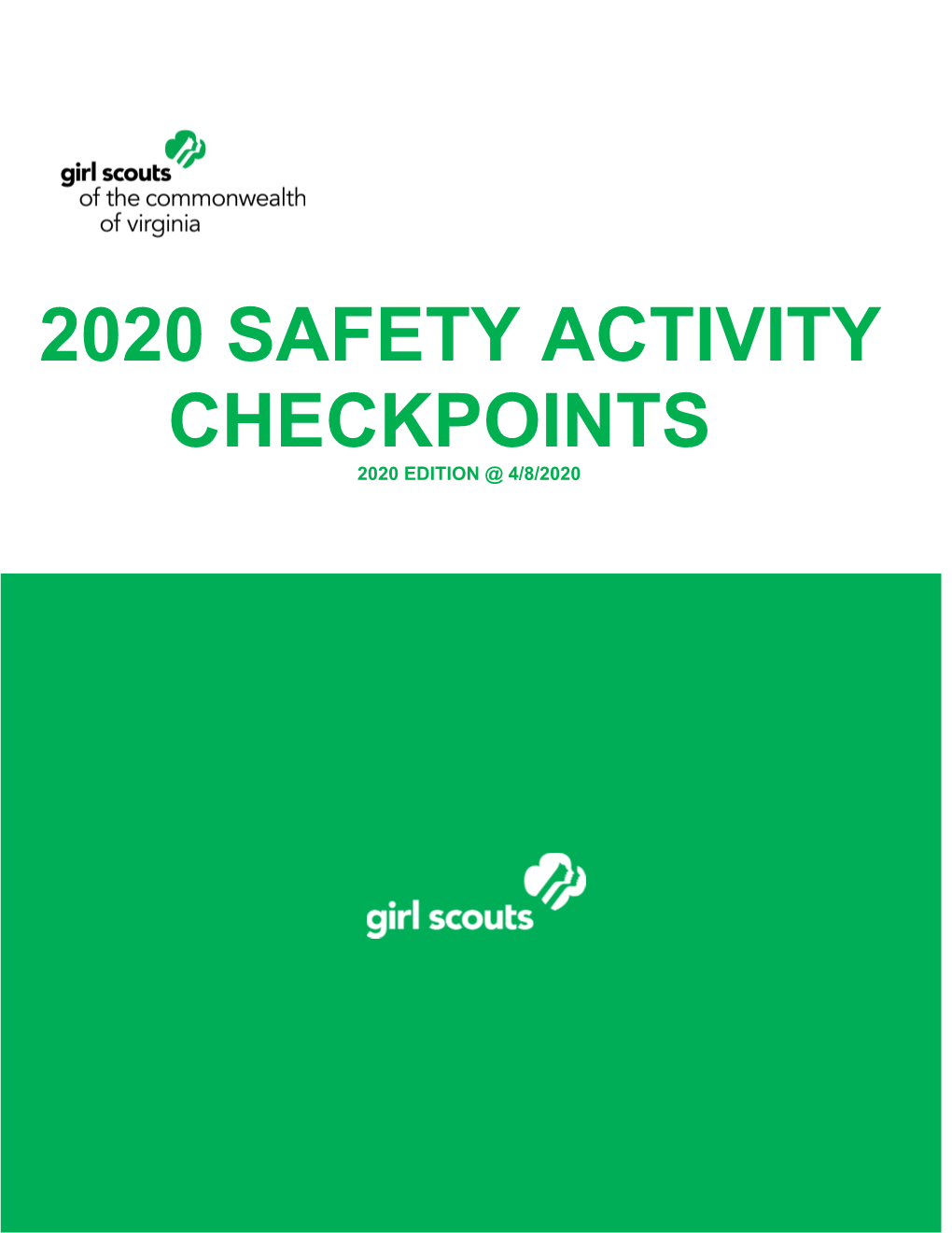 2020 GSCV Safety Activity Checkpoints