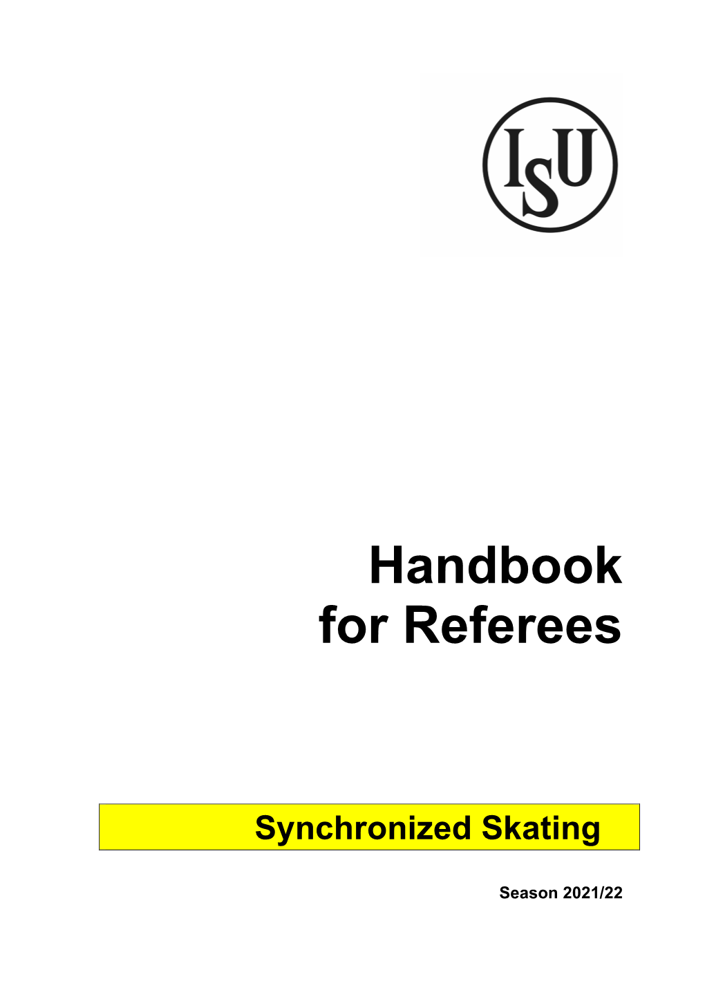 Handbook for Referees