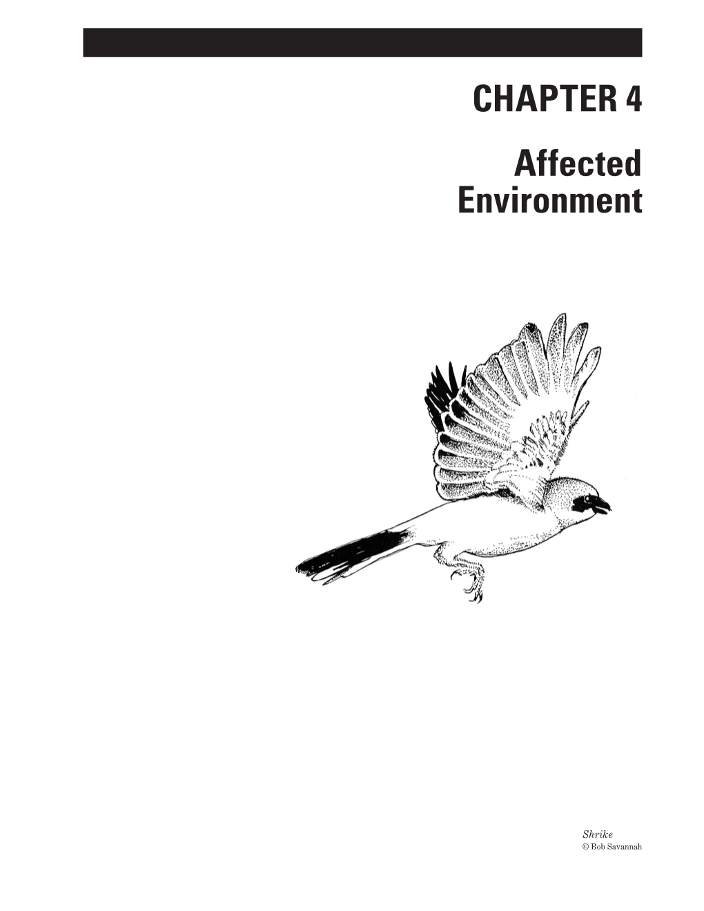 Chapter 4, Affected Environment