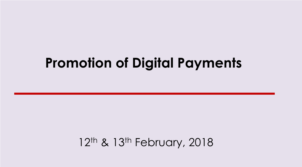 6. Promotion of Digital Payments