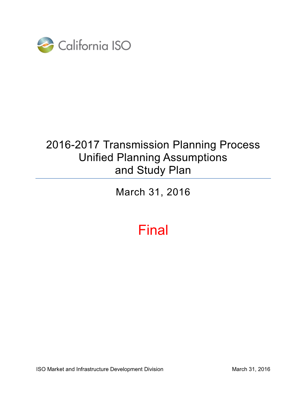 Final 2016-2017 Study Plan