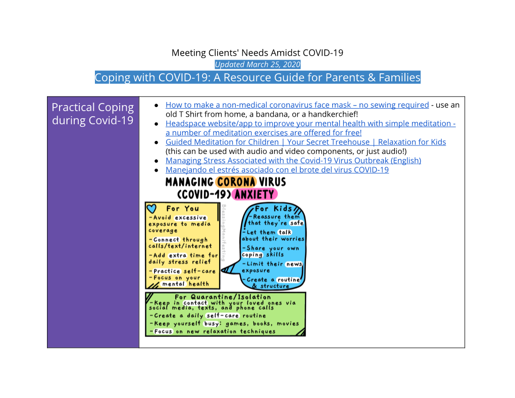 Resources During COVID-19