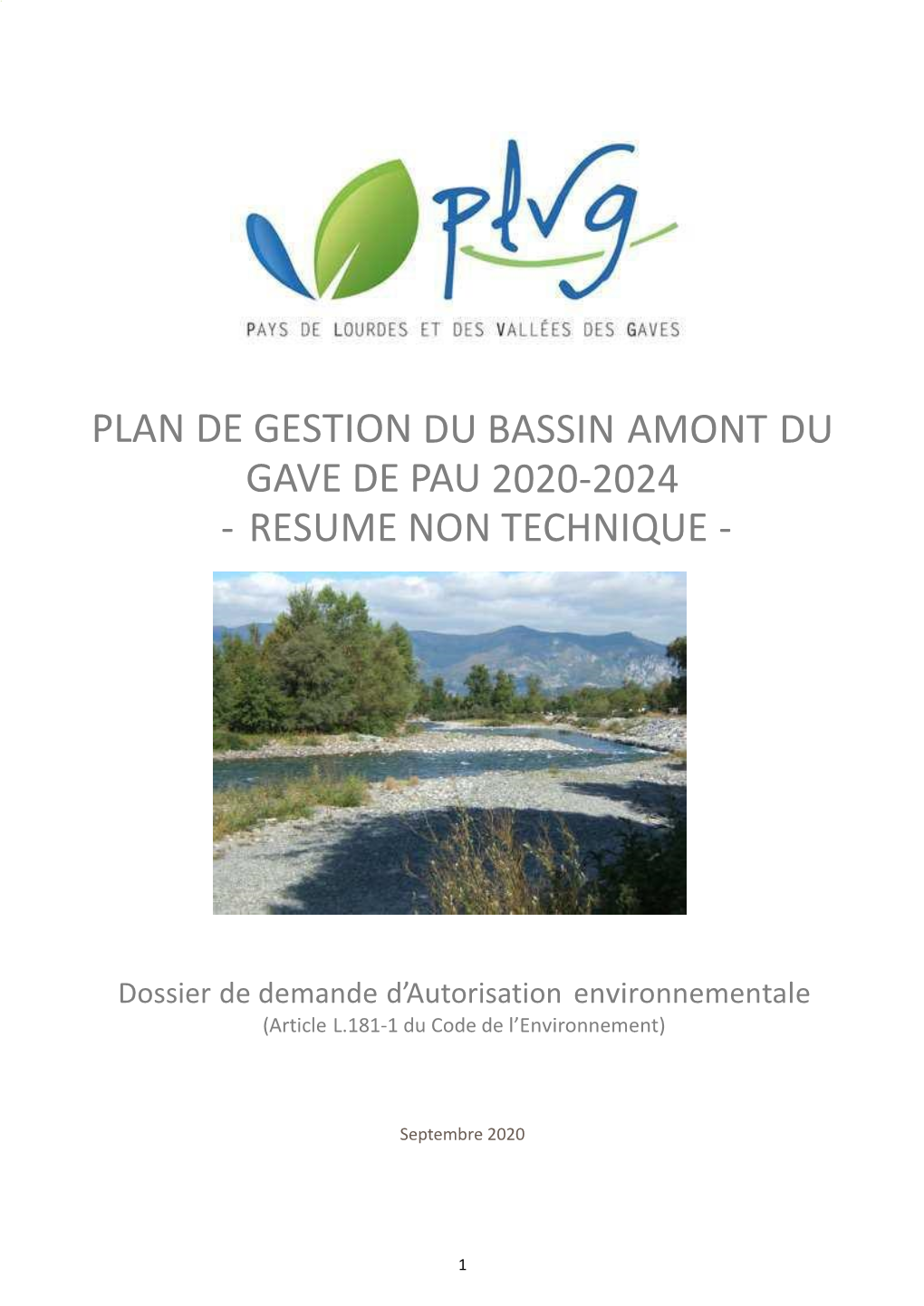 Plan De Gestion Du Bassin Amont Du Gave De Pau 2020-2024 - Resume Non Technique
