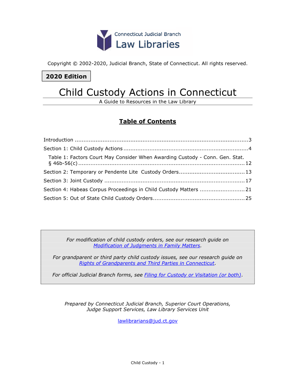 Child Custody in Connecticut