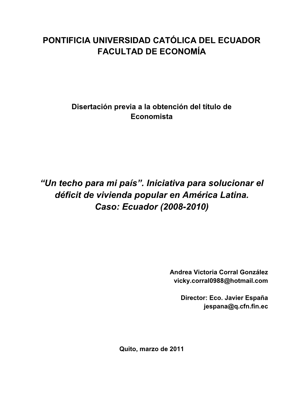 Iniciativa Para Solucionar El Déficit De Vivienda Popular En América Latina