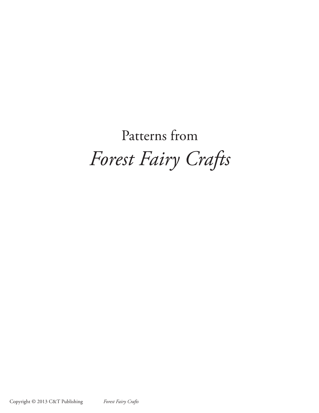 Forest Fairy Crafts