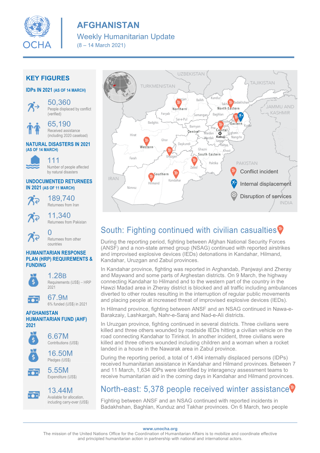 Fighting Continued with Civilian Casualties North-East