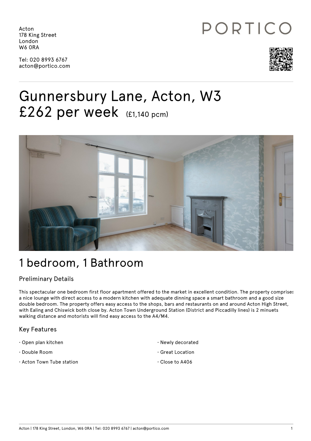 Gunnersbury Lane, Acton, W3 £262 Per Week