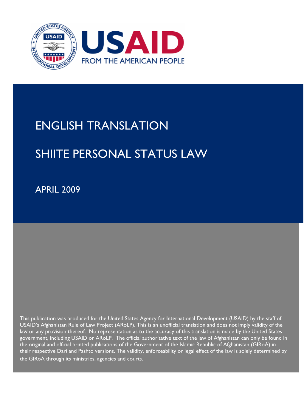 English Translation Shiite Personal Status