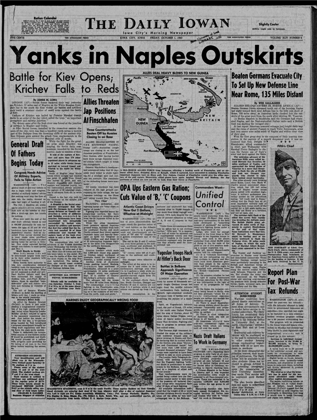 Daily Iowan (Iowa City, Iowa), 1943-10-01