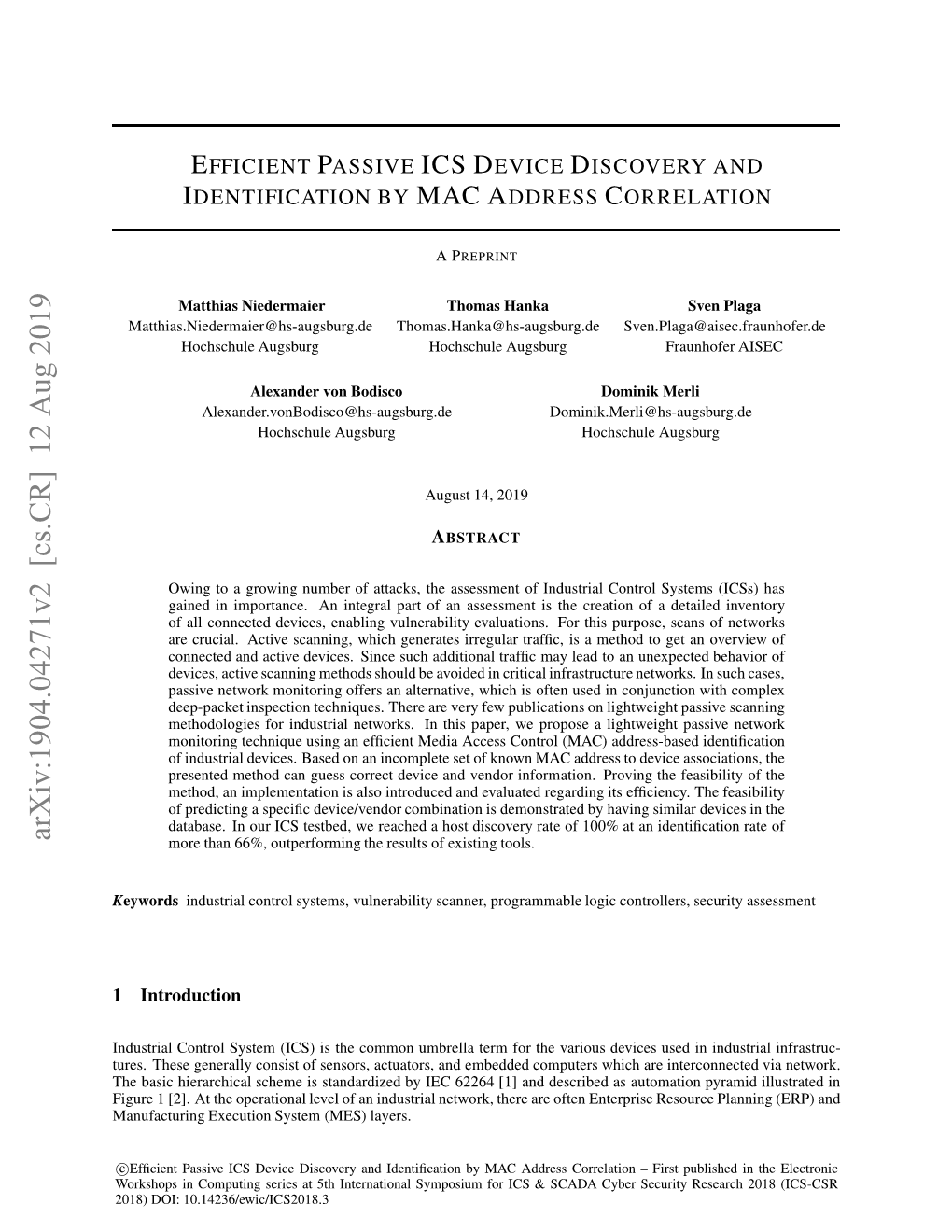 Efficient Passive ICS Device Discovery and Identification By