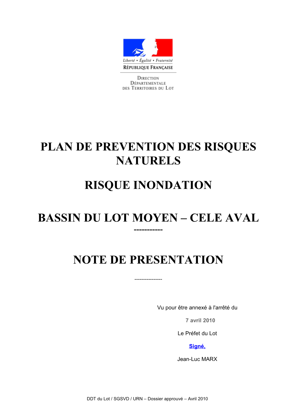 Plan De Prevention Des Risques Naturels Risque