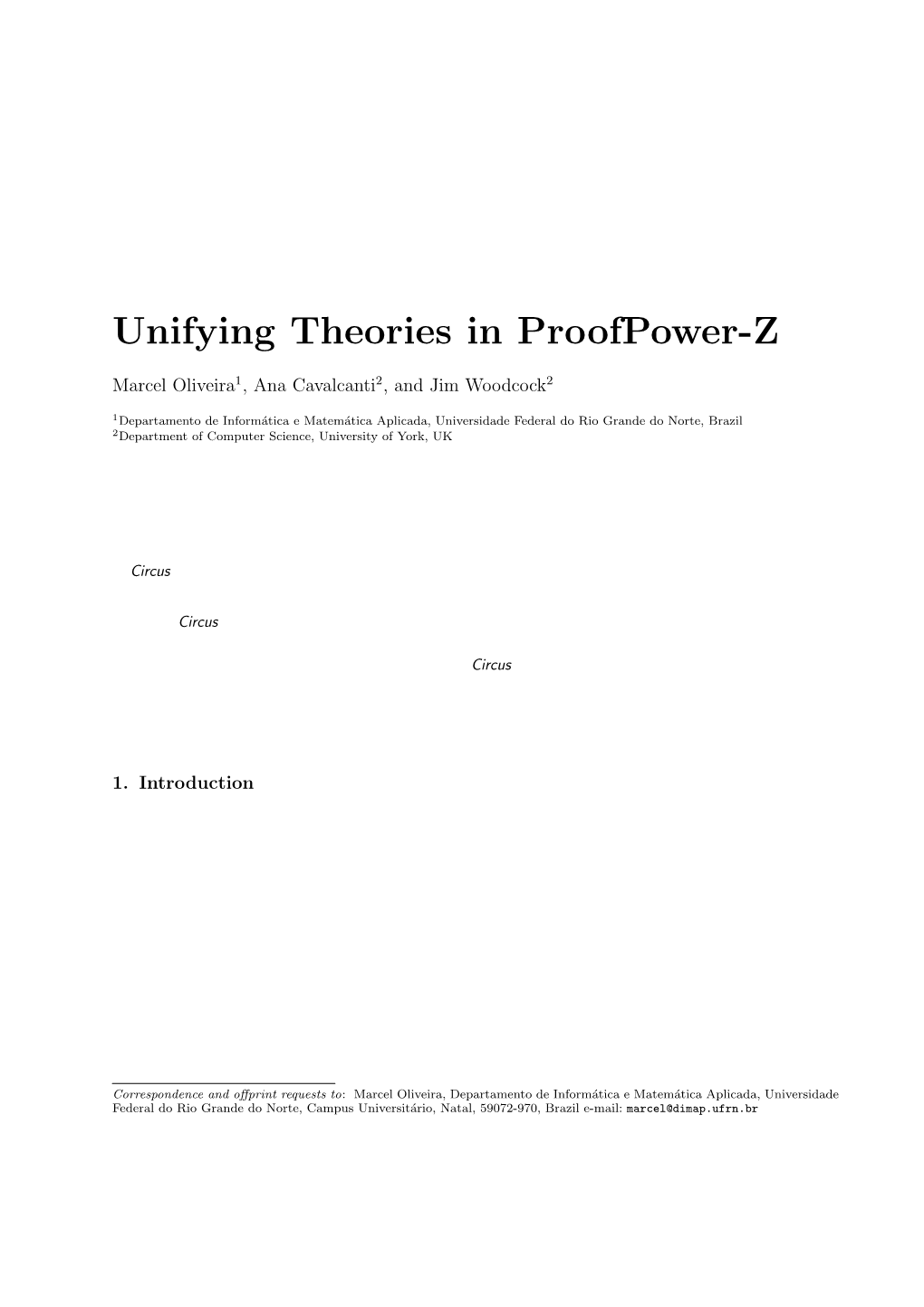 Unifying Theories in Proofpower-Z