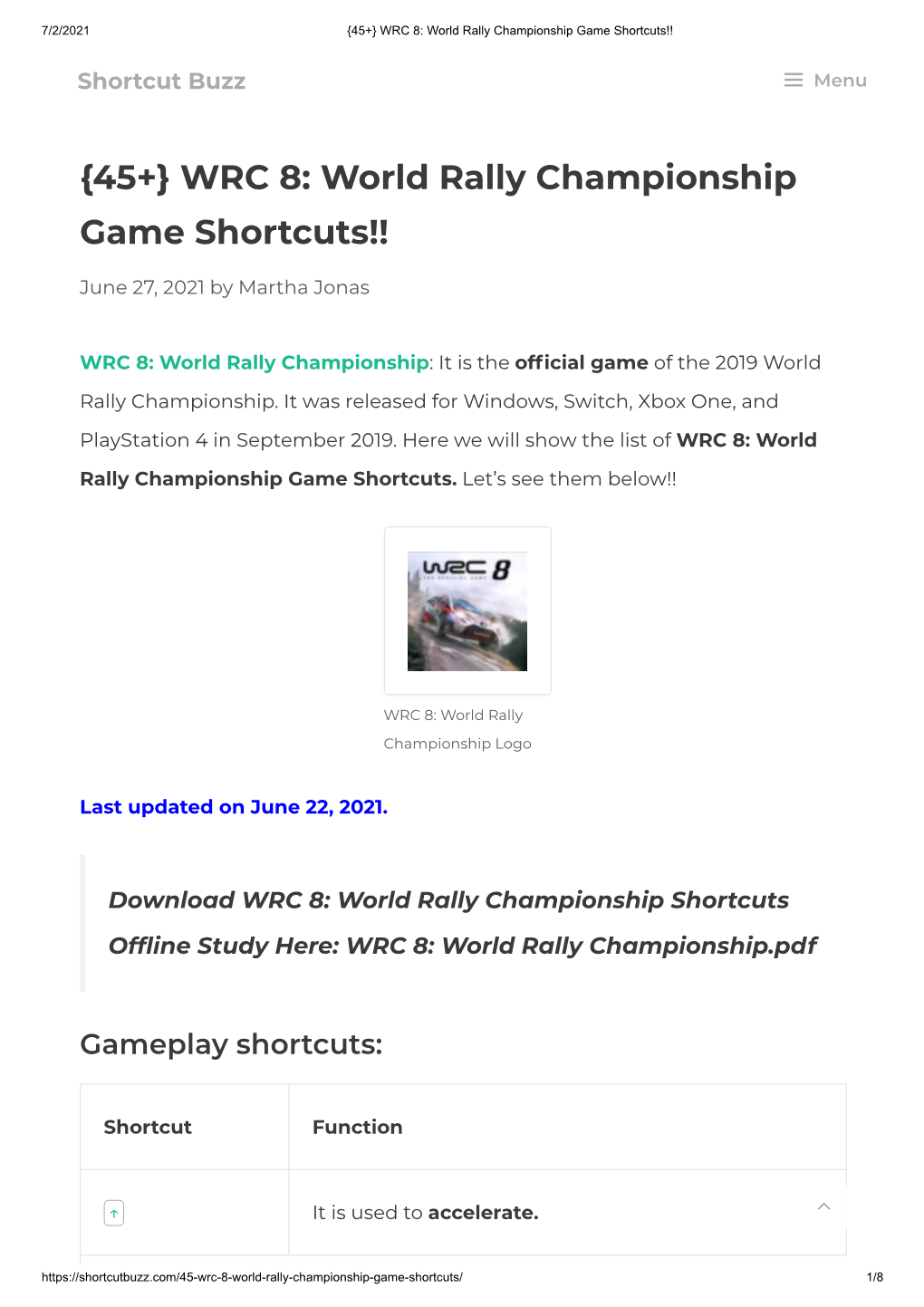 {45+} WRC 8: World Rally Championship Game Shortcuts!!