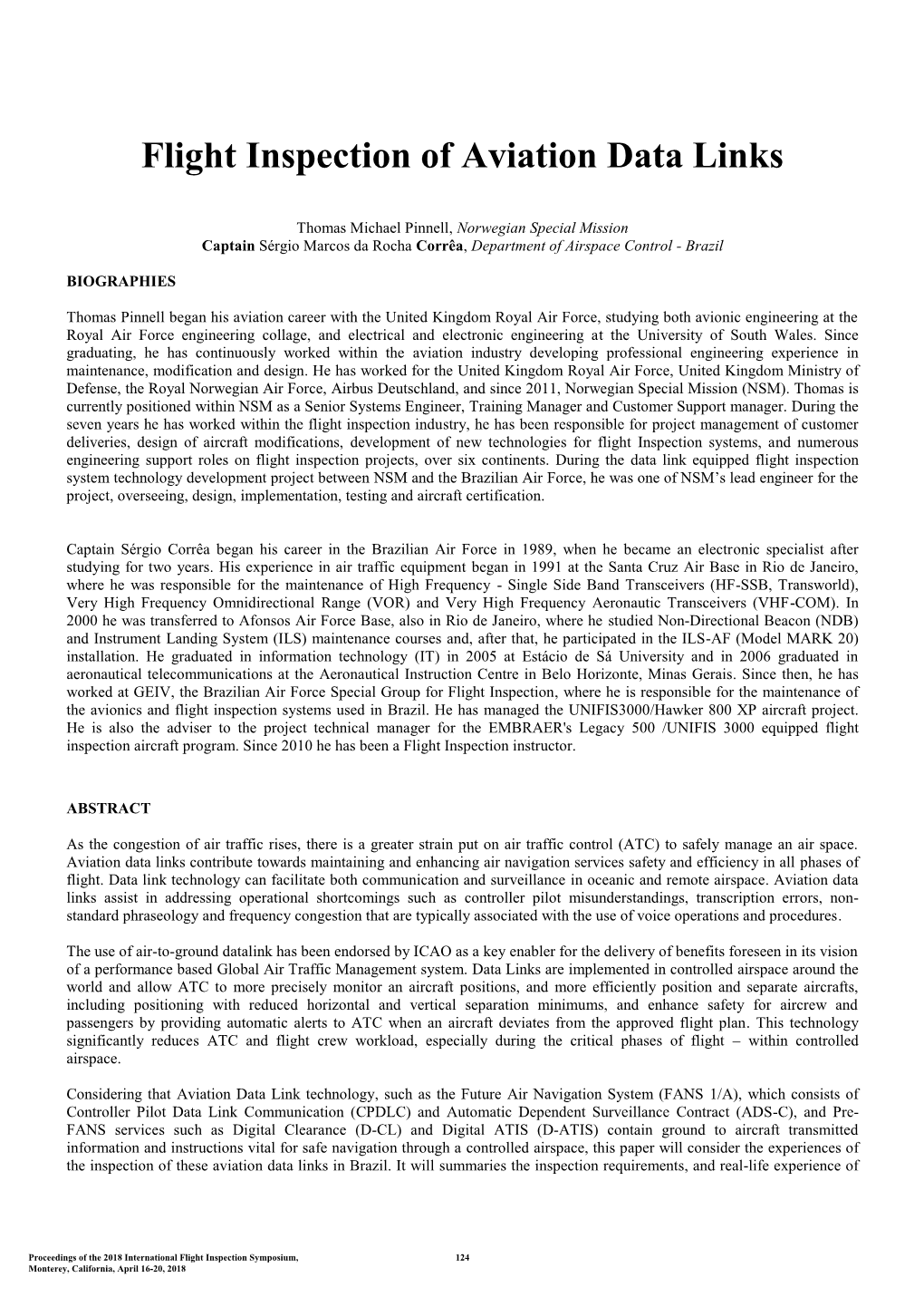 Flight Inspection of Aviation Data Links