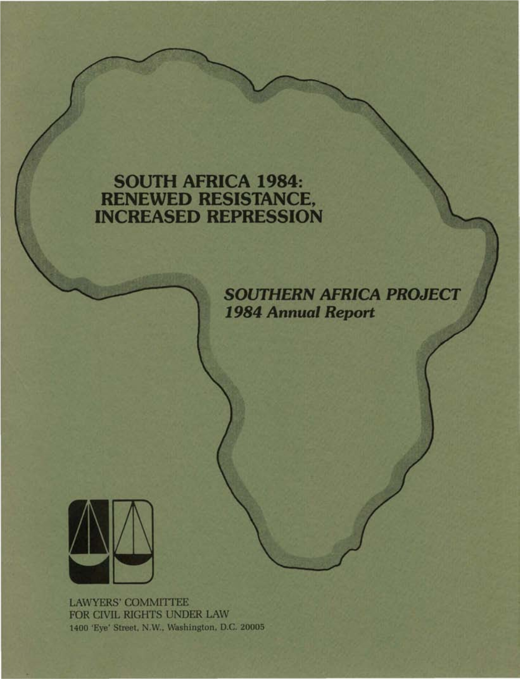 South Africa 1984: Renewed Resistance, Increased Repression