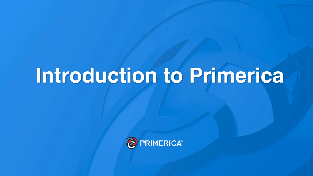 Introduction to Primerica