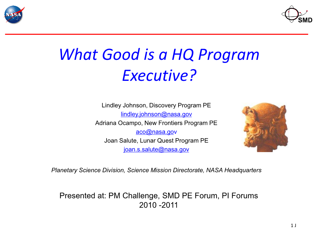 What Good Is a HQ Program Executive?