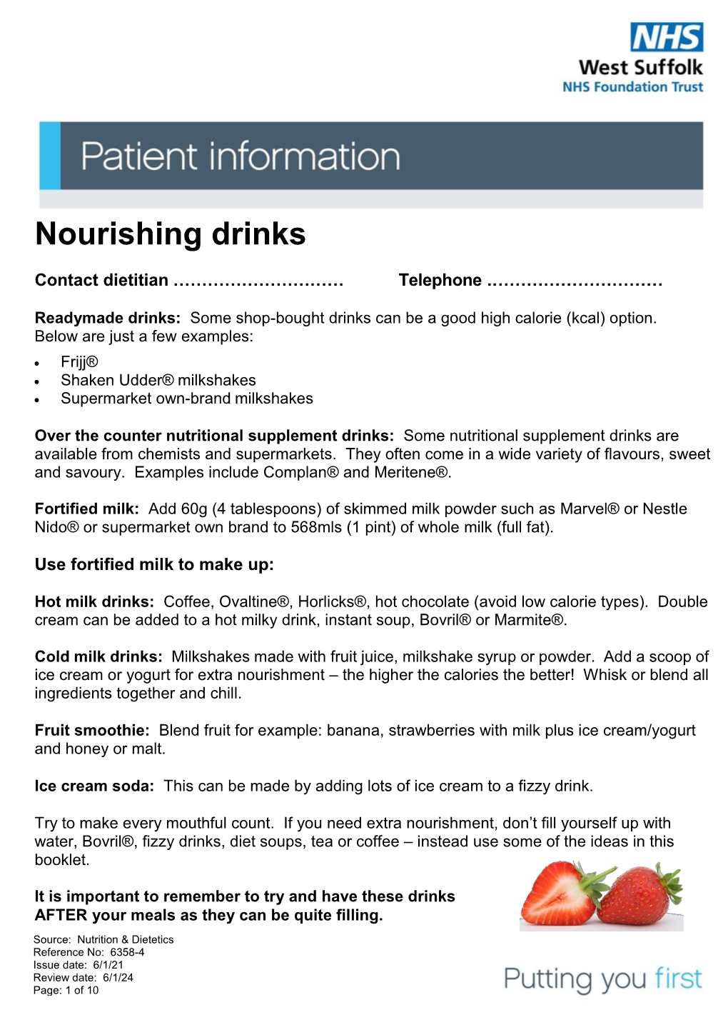 Nourishing Drinks