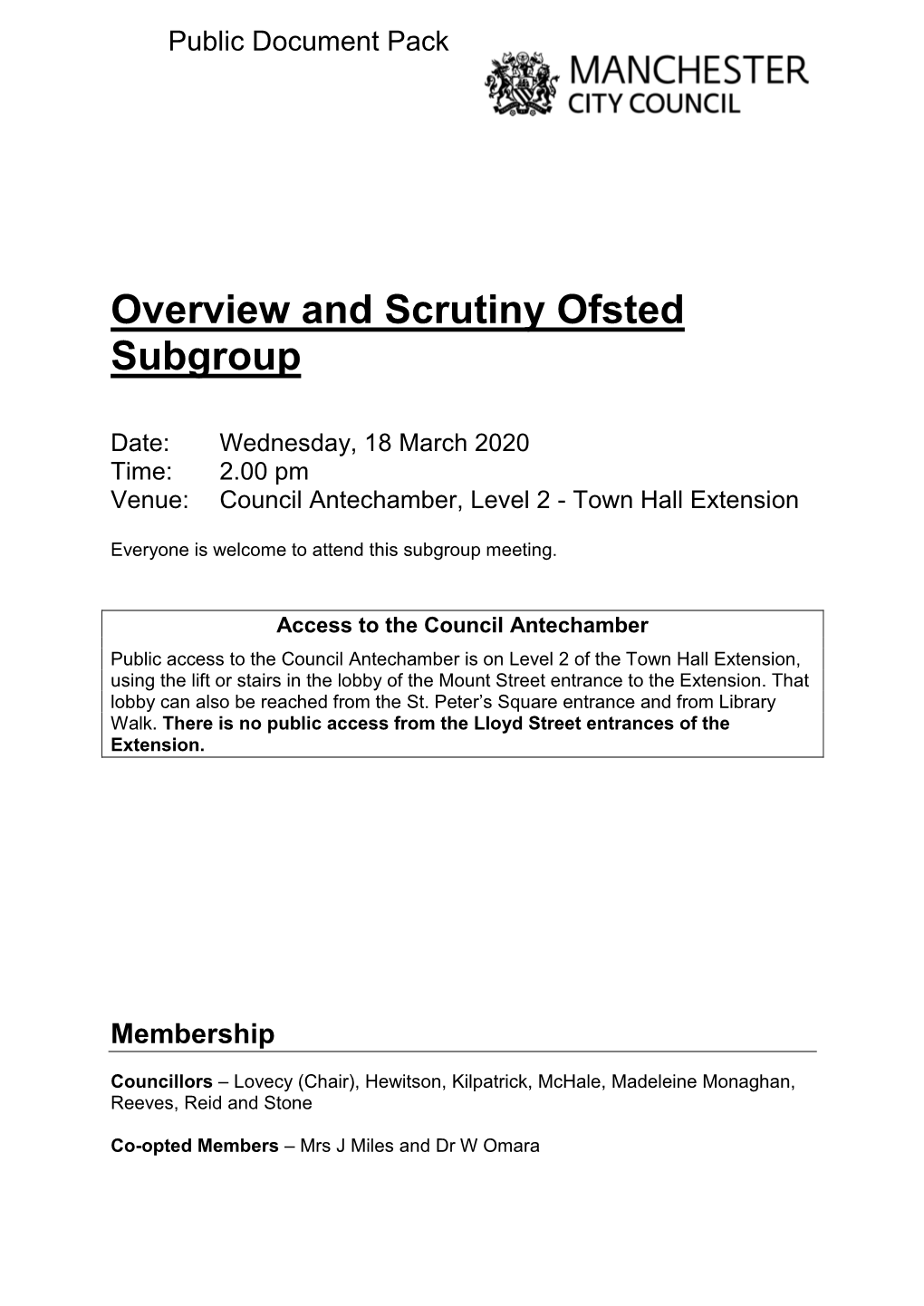 (Public Pack)Agenda Document for Overview and Scrutiny Ofsted