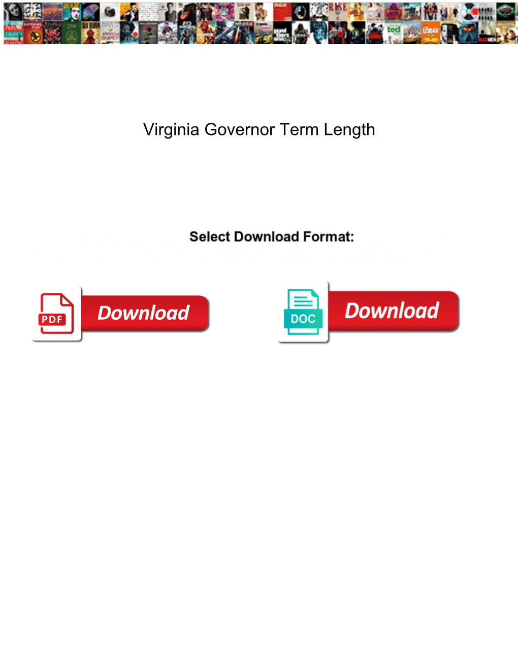 Virginia Governor Term Length