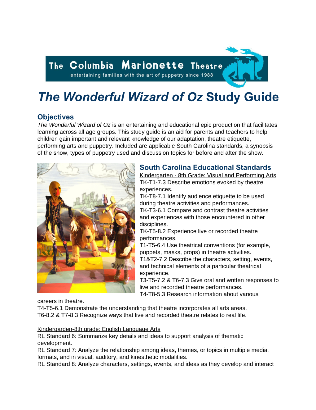 The Wonderful Wizard of Oz Study Guide