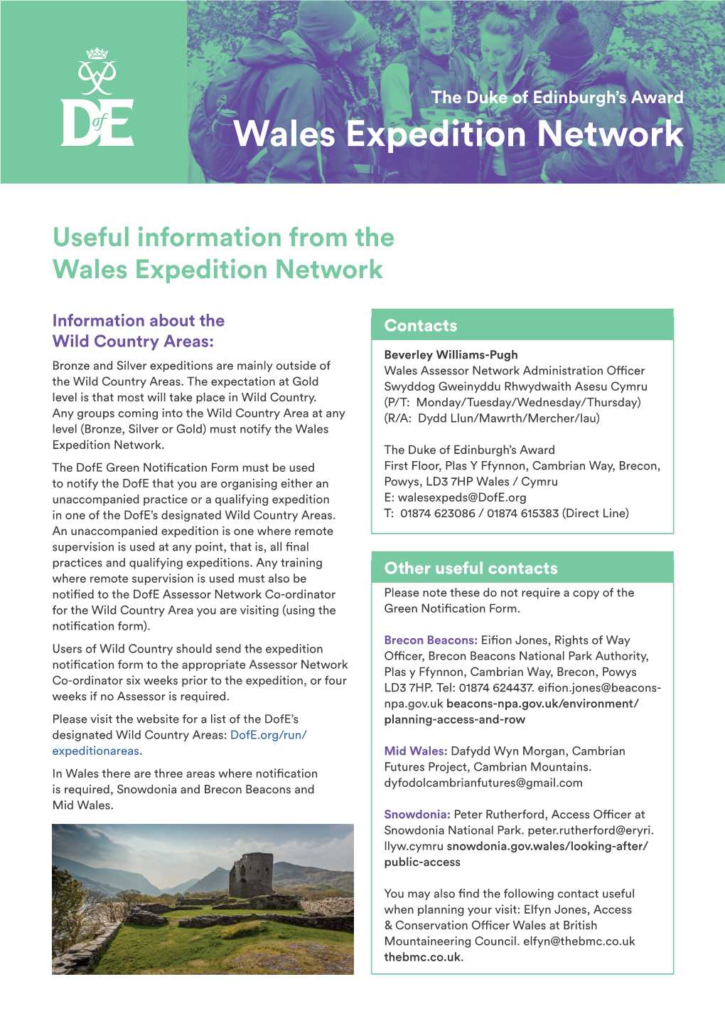 Wales Expedition Network